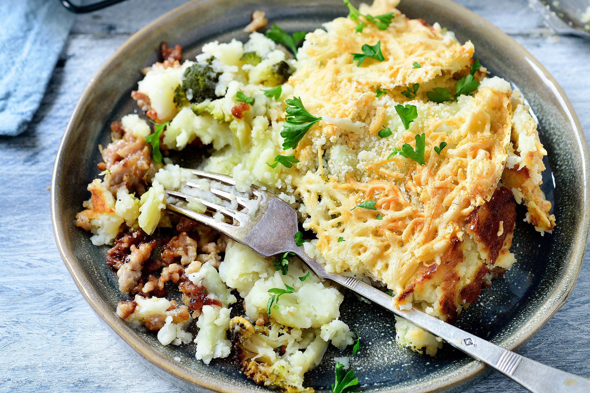 Ovenschotel met broccoli en gehakt